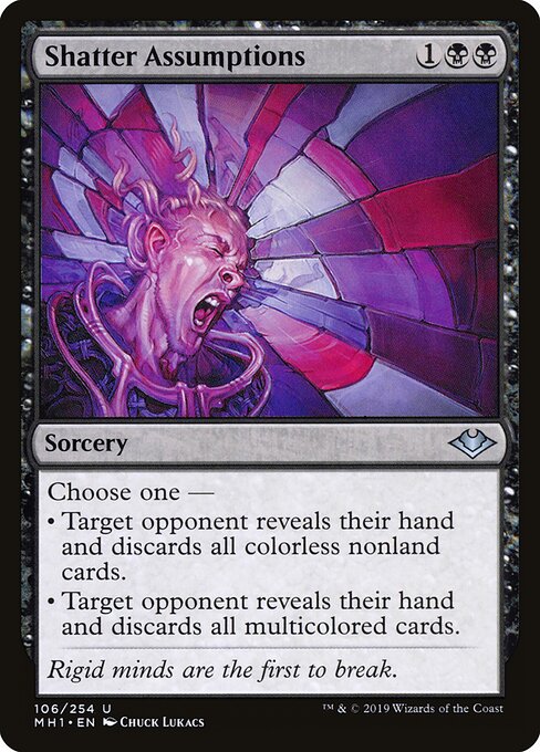 Despedaçar Preconcepções (Shatter Assumptions) - Modern Horizons (#106) - Illustrated by Chuck Lukacs - Magic: The Gathering Card