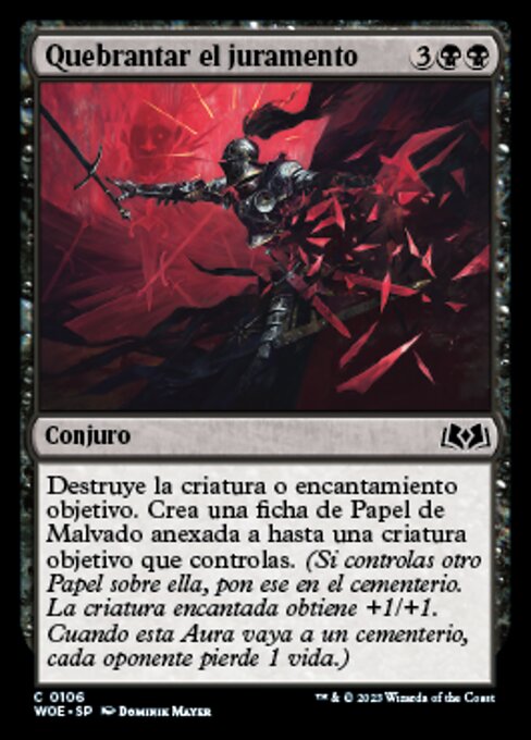 Infrangere il Giuramento (Shatter the Oath) - Wilds of Eldraine (#106) - Illustrated by Dominik Mayer - Magic: The Gathering Card