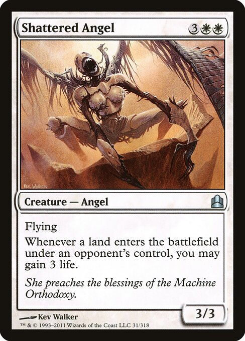 Angelo Frantumato (Shattered Angel) - Commander 2011 (#31) - Illustrated by Kev Walker - Magic: The Gathering Card