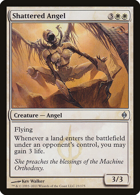 Ange fracassé (Shattered Angel) - New Phyrexia (#23) - Illustrated by Kev Walker - Magic: The Gathering Card