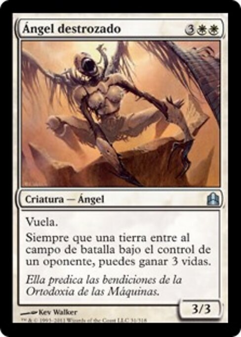 砕けた天使 (Shattered Angel) - New Phyrexia (#23) - Illustrated by Kev Walker - Magic: The Gathering Card