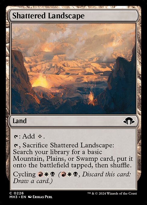 破碎地境 (Shattered Landscape) - Modern Horizons 3 (#226) - Illustrated by Erikas Perl - Magic: The Gathering Card