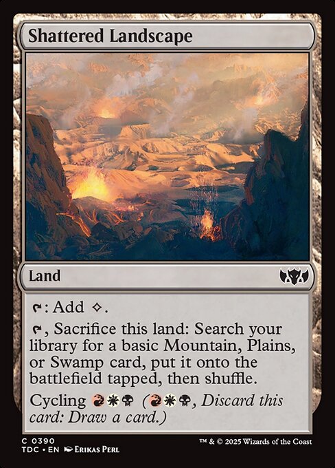 Shattered Landscape - Tarkir: Dragonstorm Commander Magic card