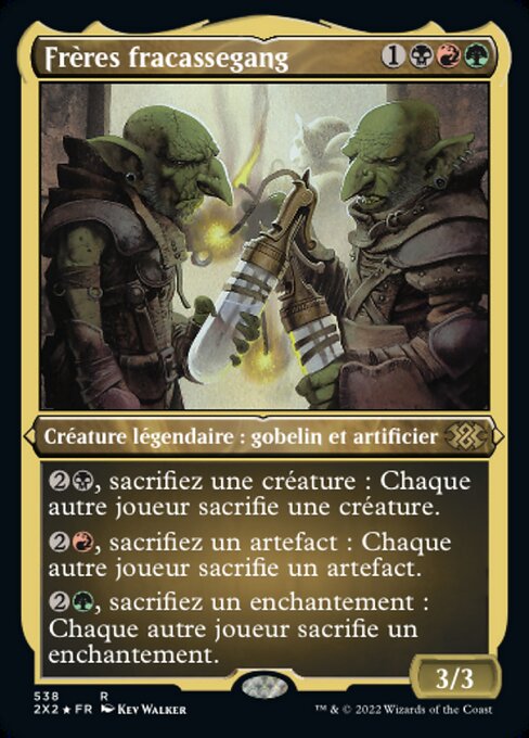 Frères fracassegang (Shattergang Brothers) - Double Masters 2022 (#538) - Illustrated by Kev Walker - Magic: The Gathering Card