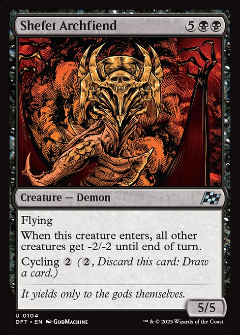 Shefet Archfiend - Aetherdrift (#104) - Illustrated by GodMachine - Magic: The Gathering Card