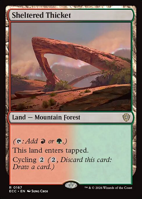 Sheltered Thicket - Lorwyn Eclipsed Commander Magic card