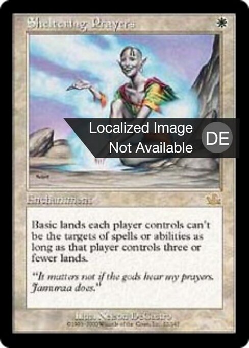 Preghiere di Protezione (Sheltering Prayers) - Prophecy (#22) - Illustrated by Nelson DeCastro - Magic: The Gathering Card