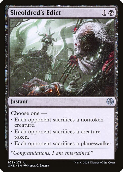 Sheoldred's Edict - Phyrexia: All Will Be One Magic card