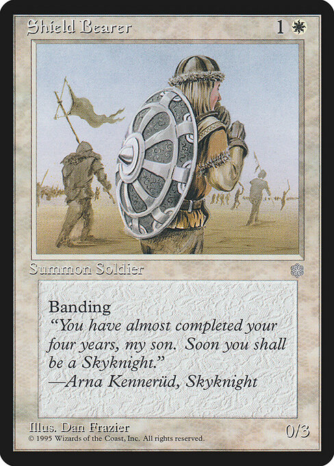 Schildträger (Shield Bearer) - Ice Age (#52) - Illustrated by Dan Frazier - Magic: The Gathering Card