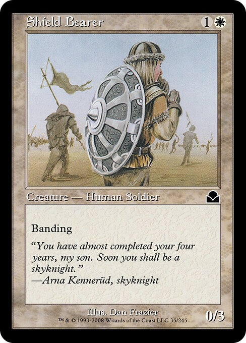 Shield Bearer - Masters Edition II (#35) - Illustrated by Dan Frazier - Magic: The Gathering Card