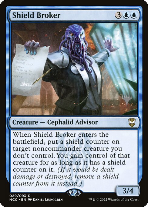Shield Broker - Bloomburrow Commander (#174) - Illustrated by Daniel Ljunggren - Magic: The Gathering Card