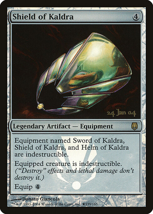 Kaldras Schild (Shield of Kaldra) - Darksteel (#139) - Illustrated by Donato Giancola - Magic: The Gathering Card