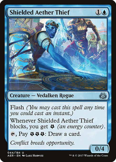 Shielded Aether Thief - Aether Revolt Magic card