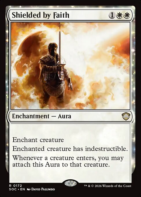 Shielded by Faith - Secrets of Strixhaven Commander (#172) - Illustrated by David Palumbo - Magic: The Gathering Card