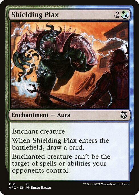 Plax protectora (Shielding Plax) - Forgotten Realms Commander (#192) - Illustrated by Brian Hagan - Magic: The Gathering Card