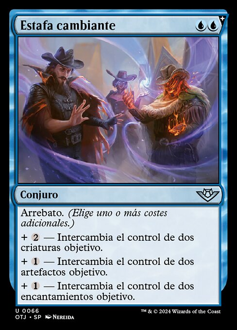 Arnaque changeante (Shifting Grift) - Outlaws of Thunder Junction (#66) - Illustrated by Nereida - Magic: The Gathering Card