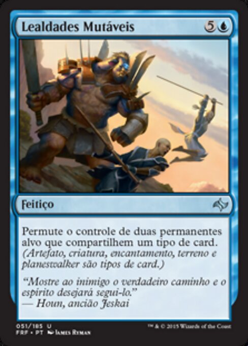 Изменчивая Преданность (Shifting Loyalties) - Fate Reforged (#51) - Illustrated by James Ryman - Magic: The Gathering Card