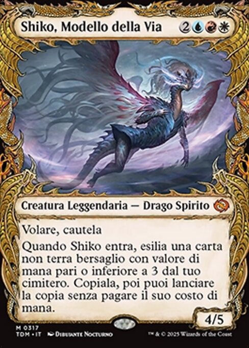 Shiko, Modello della Via (Shiko, Paragon of the Way) - Tarkir: Dragonstorm (#317) - Illustrated by Dibujante Nocturno - Magic: The Gathering Card