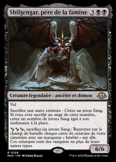 Shilgengar, père de la famine (Shilgengar, Sire of Famine) - Modern Horizons 3 (#109) - Illustrated by Chris Rallis - Magic: The Gathering Card