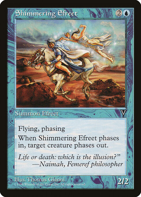 Shimmering Efreet - Visions Magic card