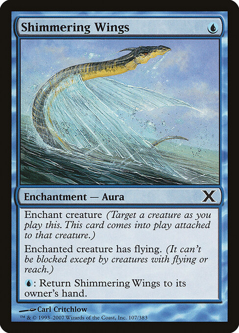 Shimmering Wings - Tenth Edition Magic card