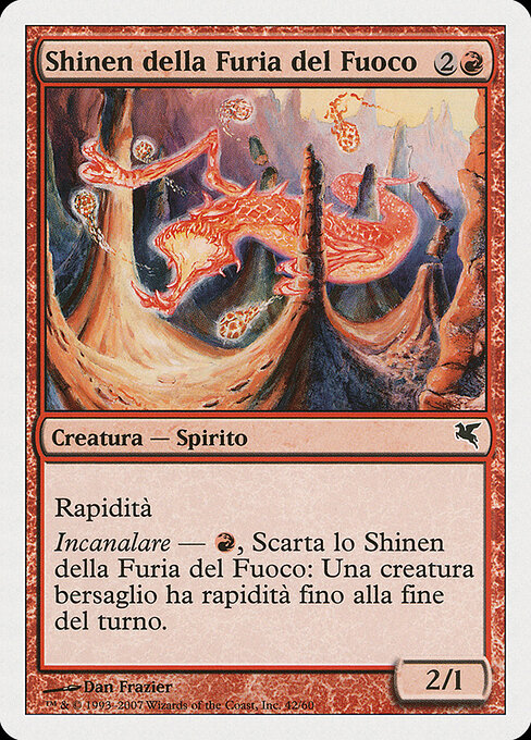 Shinen della Furia del Fuoco (Shinen of Fury's Fire) - Saviors of Kamigawa (#112) - Illustrated by Dan Frazier - Magic: The Gathering Card