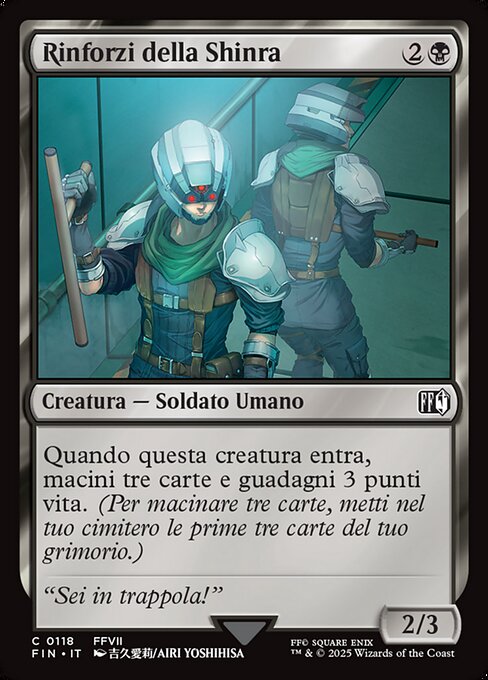 Renforts de la Shinra (Shinra Reinforcements) - Final Fantasy (#118) - Illustrated by Airi Yoshihisa - Magic: The Gathering Card