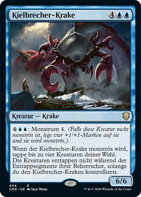 Кракен, Губитель Кораблей (Shipbreaker Kraken) - Commander Legends (#404) - Illustrated by Jack Wang - Magic: The Gathering Card