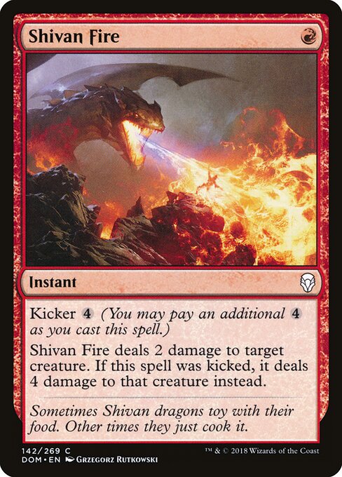 Shivan Fire - Dominaria Magic card