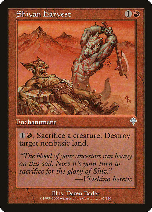 Shivan Harvest - Invasion Magic card