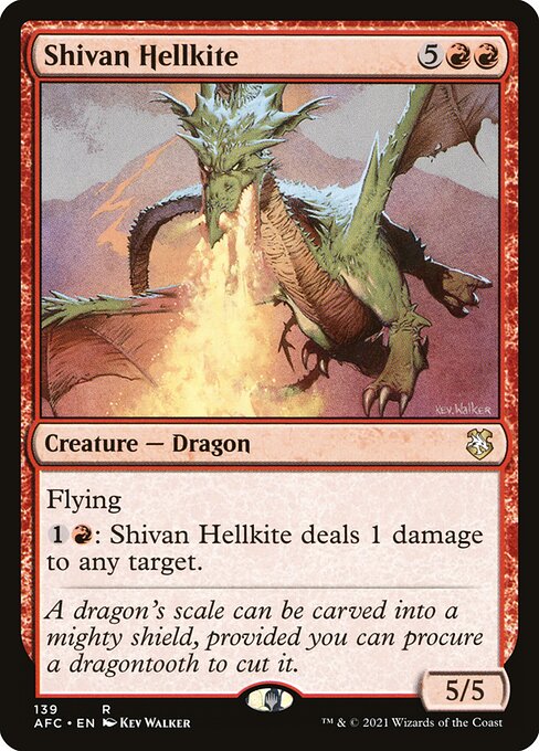 Shivan Hellkite - Forgotten Realms Commander Magic card