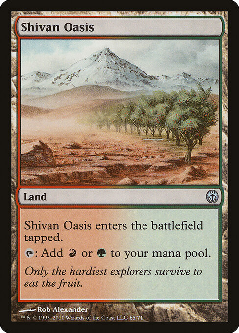 Shivan Oasis - Duel Decks: Phyrexia vs. the Coalition Magic card