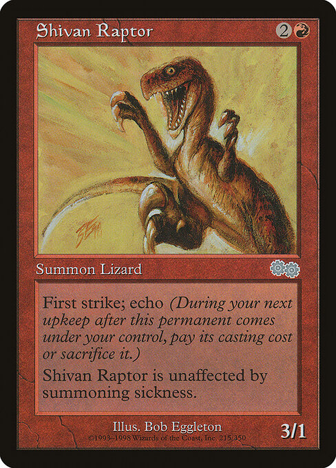 Shivan Raptor - Urza's Saga Magic card