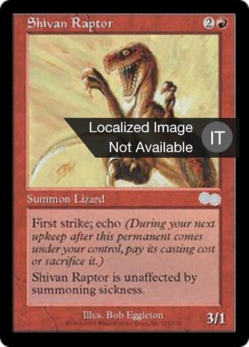 Shivan Raptor - Urza's Saga (#215) - Illustrated by Bob Eggleton - Magic: The Gathering Card