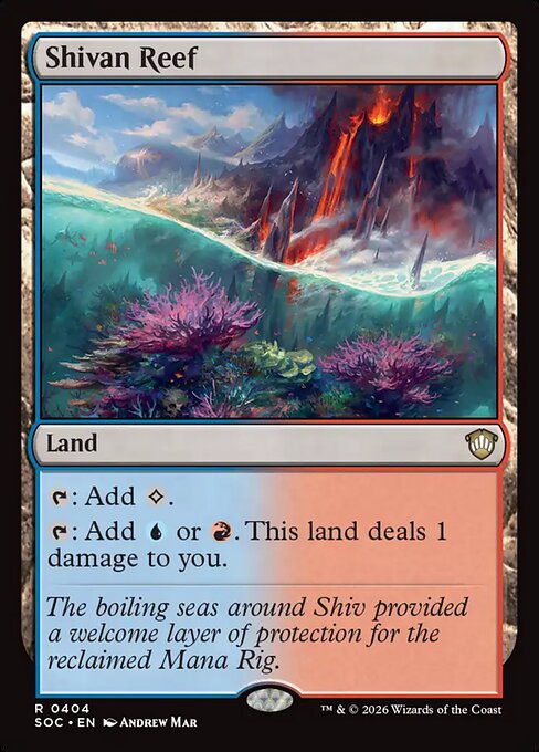 Shivan Reef - Secrets of Strixhaven Commander Magic card