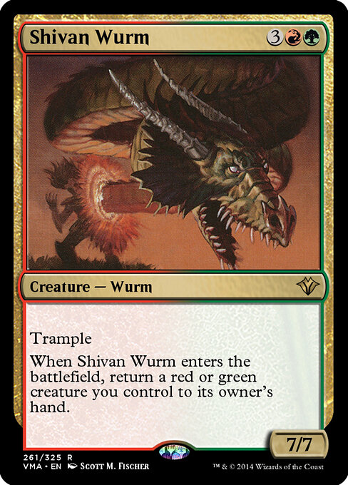 Shivan Wurm - Vintage Masters Magic card