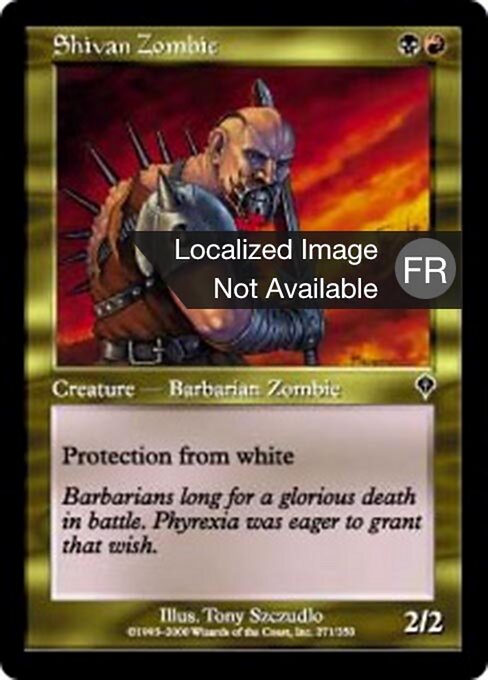 Zombie Shivano (Shivan Zombie) - Invasion (#271) - Illustrated by Tony Szczudlo - Magic: The Gathering Card
