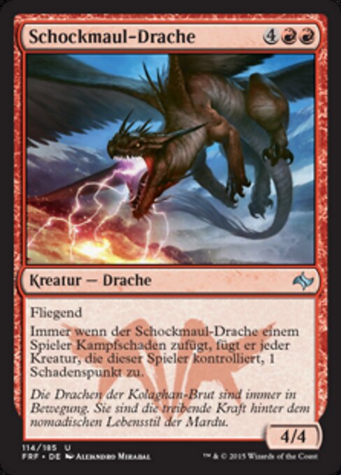 Schockmaul-Drache (Shockmaw Dragon) - Fate Reforged (#114) - Illustrated by Alejandro Mirabal - Magic: The Gathering Card