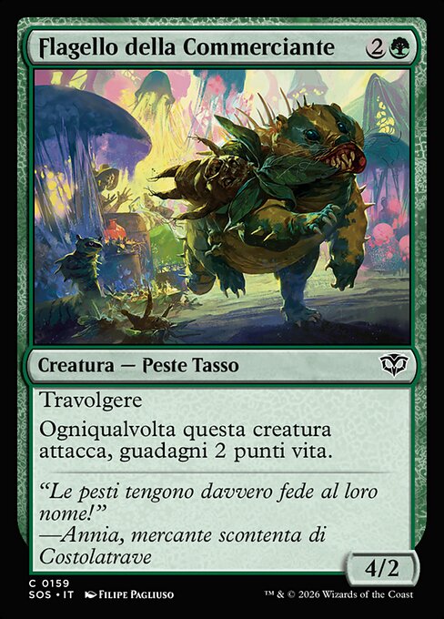店主の災難 (Shopkeeper's Bane) - Secrets of Strixhaven (#159) - Illustrated by Filipe Pagliuso - Magic: The Gathering Card