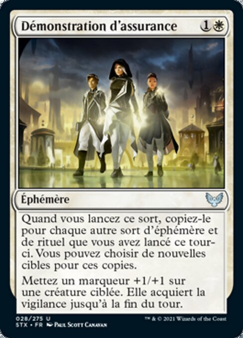 Dimostrazione di Sicurezza (Show of Confidence) - Strixhaven: School of Mages (#28) - Illustrated by Paul Scott Canavan - Magic: The Gathering Card