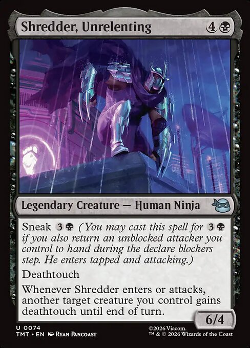 Shredder, Unrelenting - Teenage Mutant Ninja Turtles Magic card