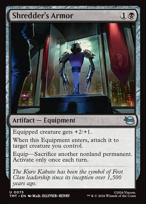 Shredder's Armor - Teenage Mutant Ninja Turtles Magic card