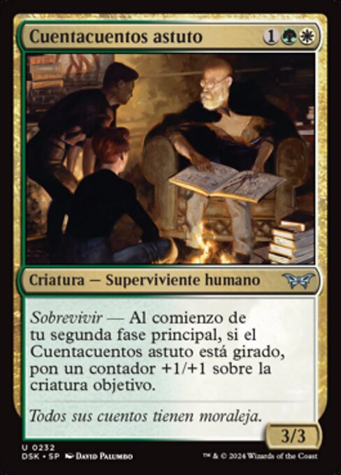 Cuentacuentos astuto (Shrewd Storyteller) - Duskmourn: House of Horror (#232) - Illustrated by David Palumbo - Magic: The Gathering Card