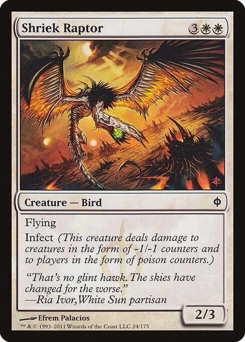Shriek Raptor - New Phyrexia Magic card