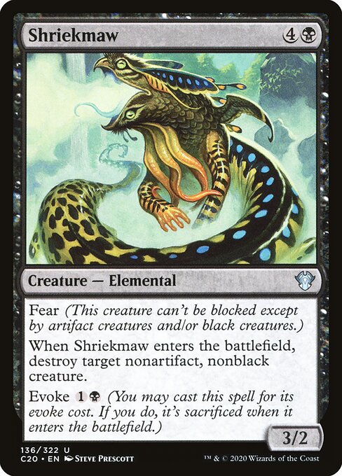 Shriekmaw - Commander 2020 (#136) - Illustrated by Steve Prescott - Magic: The Gathering Card