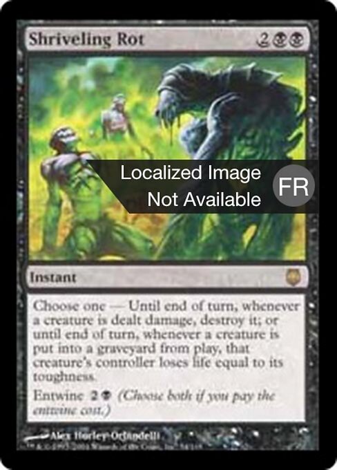 Podredumbre marchitante (Shriveling Rot) - Darksteel (#54) - Illustrated by Alex Horley-Orlandelli - Magic: The Gathering Card