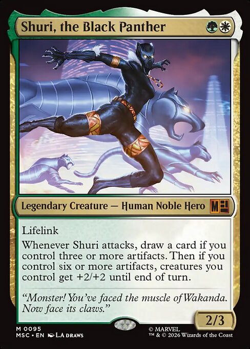 Shuri, the Black Panther - Marvel Super Heroes Commander Magic card