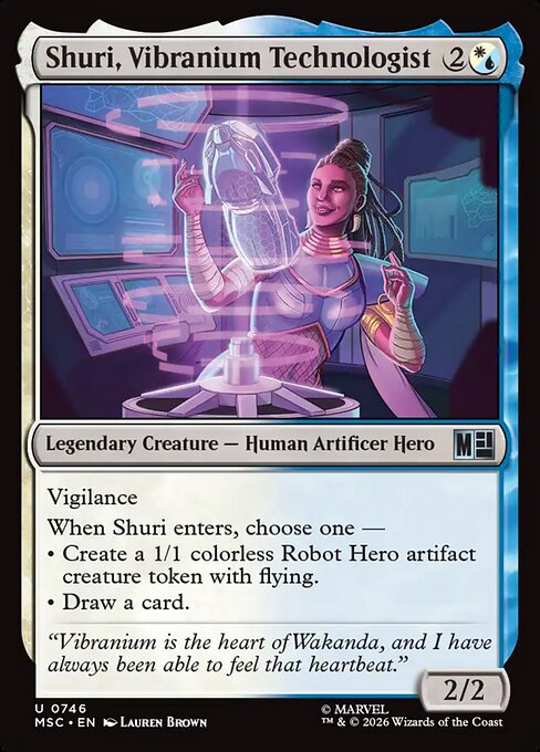 Shuri, Vibranium Technologist - Marvel Super Heroes Commander Magic card
