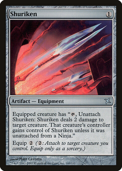 Shuriken - Betrayers of Kamigawa (#160) - Illustrated by Matt Cavotta - Magic: The Gathering Card