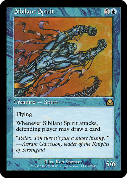 Sibilant Spirit - Masters Edition II (#67) - Illustrated by Ron Spencer - Magic: The Gathering Card